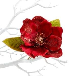 Holiday Lane Flower Clip Sparkle Ornament